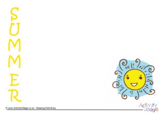 Summer Acrostic Poem Printable