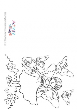 Summer Fairy Colouring Card