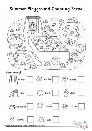 Counting Scene Worksheets