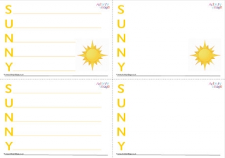 Sun Acrostic Poem Printable