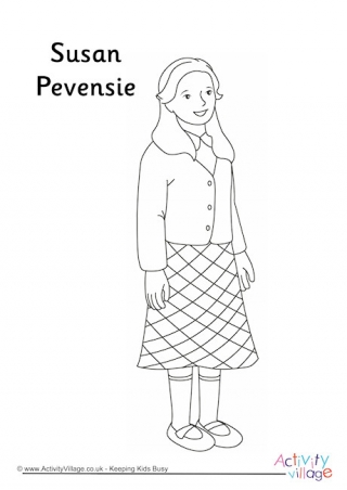 The Pevensie Children Colouring Page