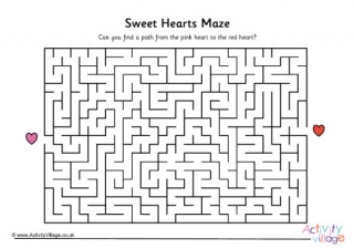 heart shaped maze party favor