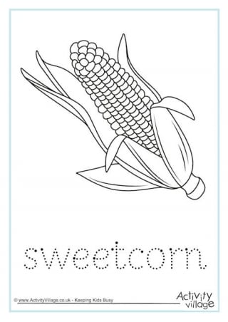 Sweetcorn Word Tracing