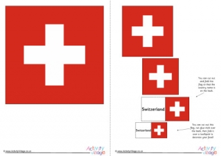 Download Switzerland Flag Colouring Page