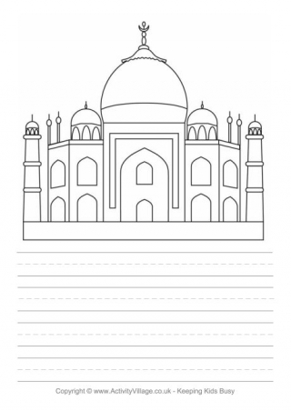 drawing of taj mahal