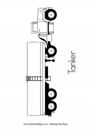 Tanker Colouring Page