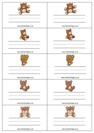 Printable Teddy Bear Template