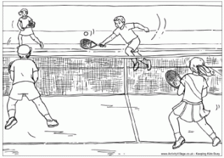 free coloring pages of a tennis