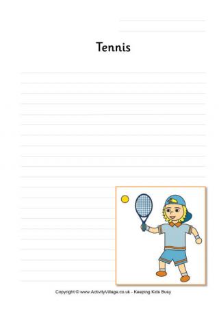 Tennis Writing Page