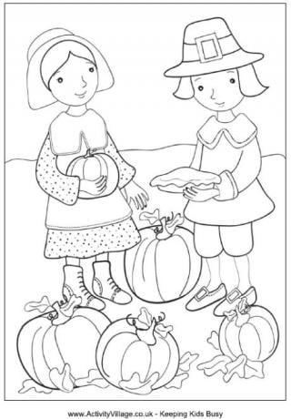 Thanksgiving Colouring Pages