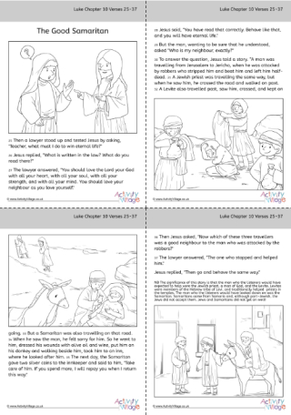 The Good Samaritan Story And Colouring Book