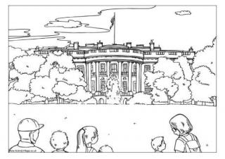 white house coloring pages