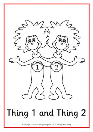 Thing 1 And Thing 2 Coloring Pages 1