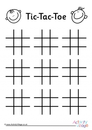 tic tac toe grid to type in