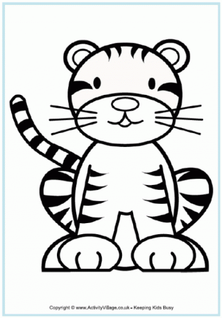 Tiger Colouring Pages