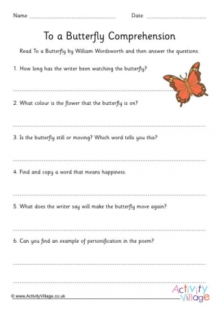 Life Cycle Of A Butterfly Reading And Questions Worksheet Ks1