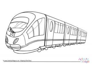 Train Colouring Page