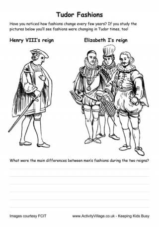 primary homework help tudor clothes