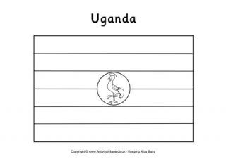 Uganda Flag Colouring Page