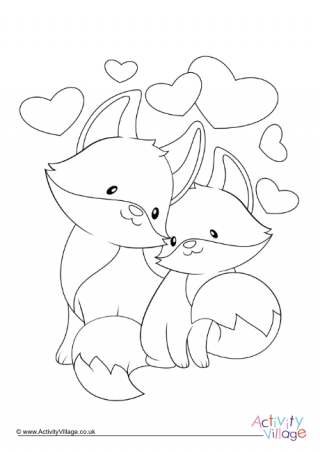 Fox Colouring Pages