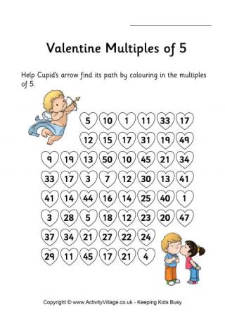 Kids valentine puzzles at