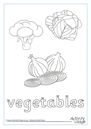 Vegetables Finger Tracing