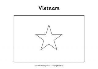 Vietnam Flag Coloring Pages - Learny Kids