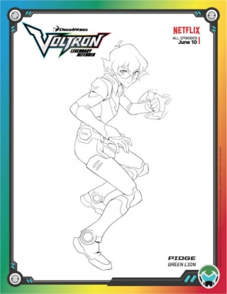 Voltron Legendary Defender Colouring Page - Pidge