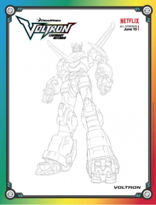 Voltron Legendary Defender Colouring Page - Voltron