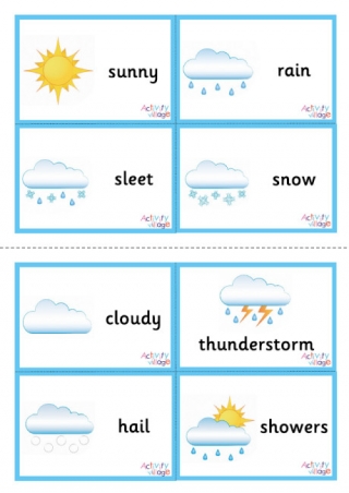 Weather Flash Cards - Large