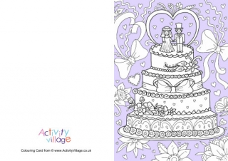 Wedding Colour Pop Colouring Card 2