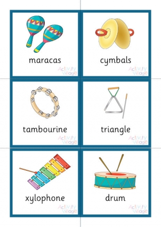 Musical Instrument Flash Cards