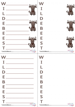 Giraffe Acrostic Poem Printable