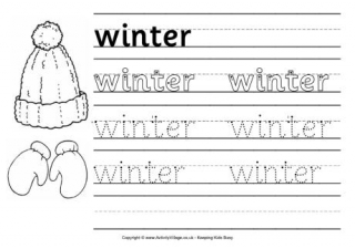 Printable Winter Words Handwriting & Tracing Worksheet! – SupplyMe