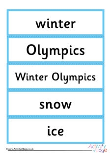 Winter Olympics Vocabulary