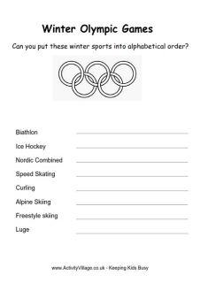 winter olympics for kids