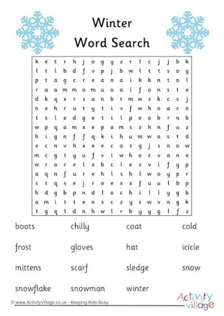 Winter Word Search