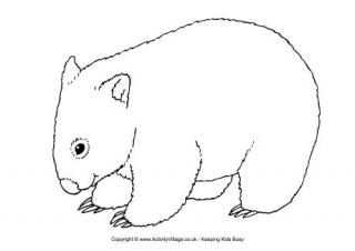 wombat coloring page