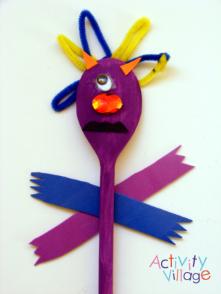 Wooden Spoon Monster Puppet