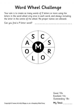 Word Wheel Challenge 9