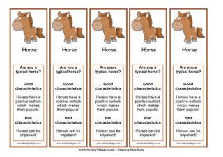 year of the horse printables