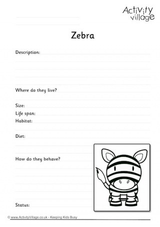 Zebra Worksheets