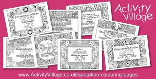 Inspiring New Quotation Colouring Pages