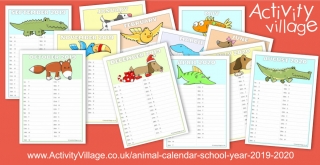 New Animal Calendar for the School Year 2019-2020