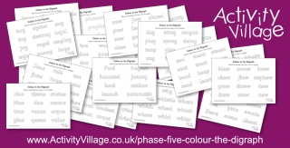 New Phase Five Colour the Digraph Worksheets