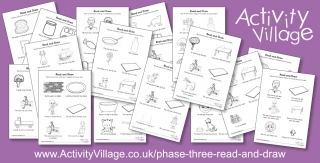 New Phonics Phase Three Read and Draw Worksheets