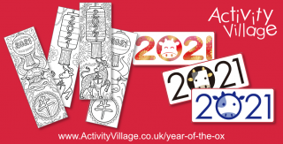 New Year of the Ox Bookmarks for Chinese New Year