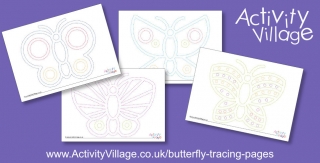 Pretty New Butterfly Tracing Pages