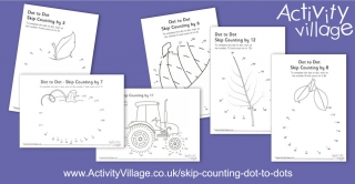 New Skip Counting Dot to Dots for Autumn