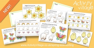 New Spring Size Sorting Activities
